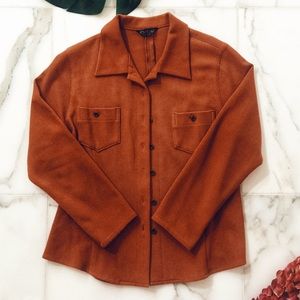Soft Burnt Orange Button Up Shirt
